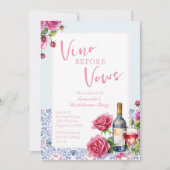 Invitation Vino Avant Vows Winery Bachelorette (Devant)