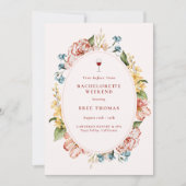 Invitation Vino Before Vows Bachelorette Weekend (Devant)