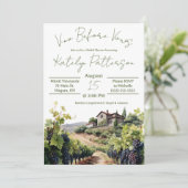 Invitation Vino Before Vows, Vignoble Fête des mariées (Debout devant)