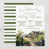 Invitation Vino Before Vows, Vignoble Fête des mariées (Devant / Derrière)