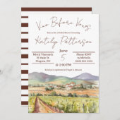 Invitation Vino Before Vows, Vignoble Fête des mariées (Devant / Derrière)