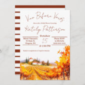 Invitation Vino Before Vows, Vignoble Fête des mariées (Devant / Derrière)