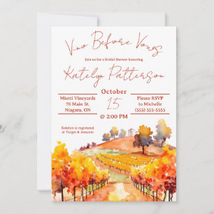 Invitation Vino Before Vows, Vignoble Fête des mariées