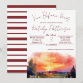 Invitation Vino Before Vows, Vignoble Fête des mariées (Devant / Derrière)