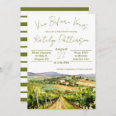 Invitation Vino Before Vows, Vignoble Fête des mariées (Devant / Derrière)