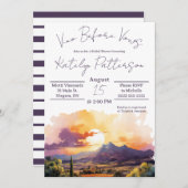 Invitation Vino Before Vows, Vignoble Fête des mariées (Devant / Derrière)