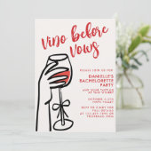 Invitation Vino Before Vows Vin Rouge Enterrement de Vie de J (Debout devant)
