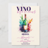 Invitation Vino Before Vows Vine Fête des mariées Bourgogne (Devant)