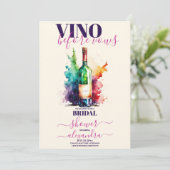 Invitation Vino Before Vows Vine Fête des mariées Bourgogne (Debout devant)