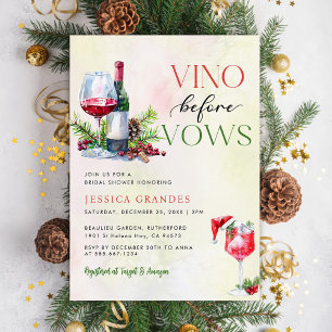 Invitation Vino Before Vows Vine Rose Thème Fête des mariées