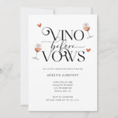Invitation Vino Before Vows Winery Bachelorette Party (Devant)