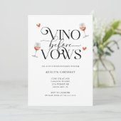 Invitation Vino Before Vows Winery Bachelorette Party (Debout devant)