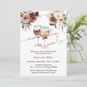 Invitation Vino Floral Avant Vows Fête des mariées (Debout devant)