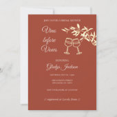 Invitation Vino floral rustique intemporel avant Vows (Devant)