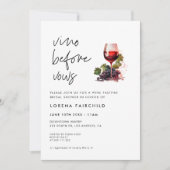 Invitation Vino minimaliste moderne avant voeux (Devant)