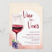 Invitation Vino Moderne avant la Mariée Vino (Devant / Derrière)