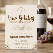 Vino & Vibes Mariage Brun Baby Shower