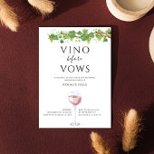 Invitation Vino Whimsical Avant Vows Vine Fête des mariées