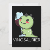 Invitation Vinodino Vinosaur vin pour les amateurs de vin Din (Dos)