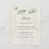 Invitation Vins botaniques et lumières Mariage rustique (Devant / Derrière)