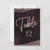 Invitation Vins de Bourgogne et Mariage d'or Rose Numéros de (Devant)