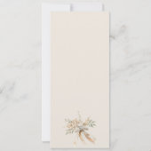 Invitation Vins de Champagne Floral Blush Vins Mariage Menu (Dos)