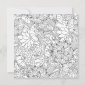 Invitation Vins de couleur adulte ・ Floral (Dos)