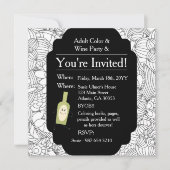 Invitation Vins de couleur adulte ・ Floral (Devant)