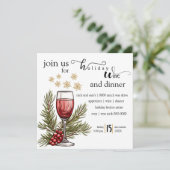 Invitation Vins de vacances et Dîner Fête de fête (Debout devant)