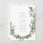 Invitation Vins de verdure citron Mariage (Devant)