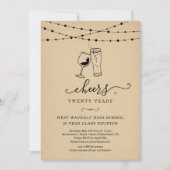 Invitation Vins et bière à la réunion de classe année (Devant)