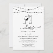 Invitation Vins et bière à la réunion de classe année (Devant)