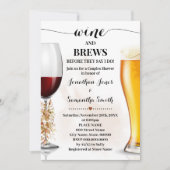 Invitation Vins et brasses Automne Eucalyptus Wedding shower (Devant)