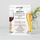 Invitation Vins et brasses Automne Eucalyptus Wedding shower (Debout devant)