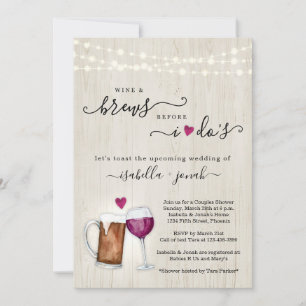 Invitation Vins et brasses avant de faire Fête des mariées Co