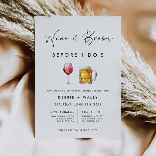 Invitation Vins et brasses avant le dîner de répétition