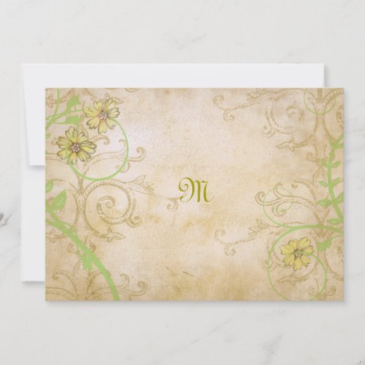 Invitation Vins et fleurs de la Renaissance Mariage dans (Devant)