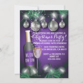 Invitation Vins et ornements Noël Soirée de Noël (Devant)