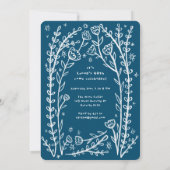 Invitation Vins florale Whimsical mignonne fête d'anniversair (Dos)