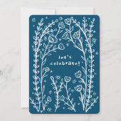 Invitation Vins florale Whimsical mignonne fête d'anniversair (Devant)