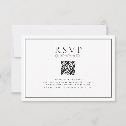 Invitation Vins intemporels Crête noire Code QR (Devant)