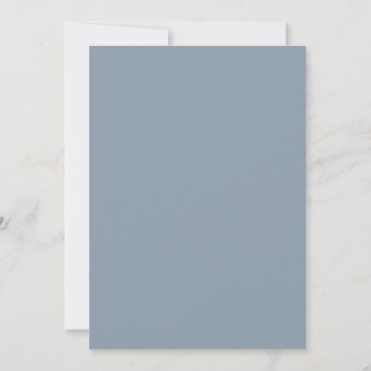Invitation Vins intemporels Dusty Blue Monogram Mariage Crest (Dos)