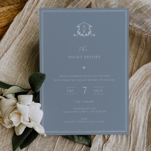 Invitation Vins Intemporels La Nuit Avant Bleu Dusty