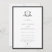 Invitation Vins intemporels Monogramme Mariage Crest (Devant)
