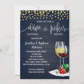 Invitation Vins & Poker Soirée Boissons Night Out (Devant)