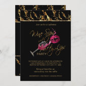 Invitation Vins Sips et jolies lèvres Lipsense Party (Devant / Derrière)