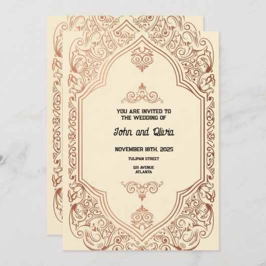 Invitation Vintage (Devant / Derrière)