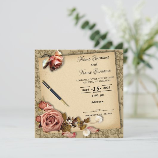 Invitation Vintage (Debout devant)