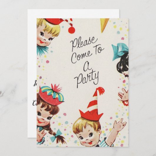 Invitation vintage (Devant / Derrière)