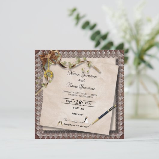 Invitation Vintage (Debout devant)